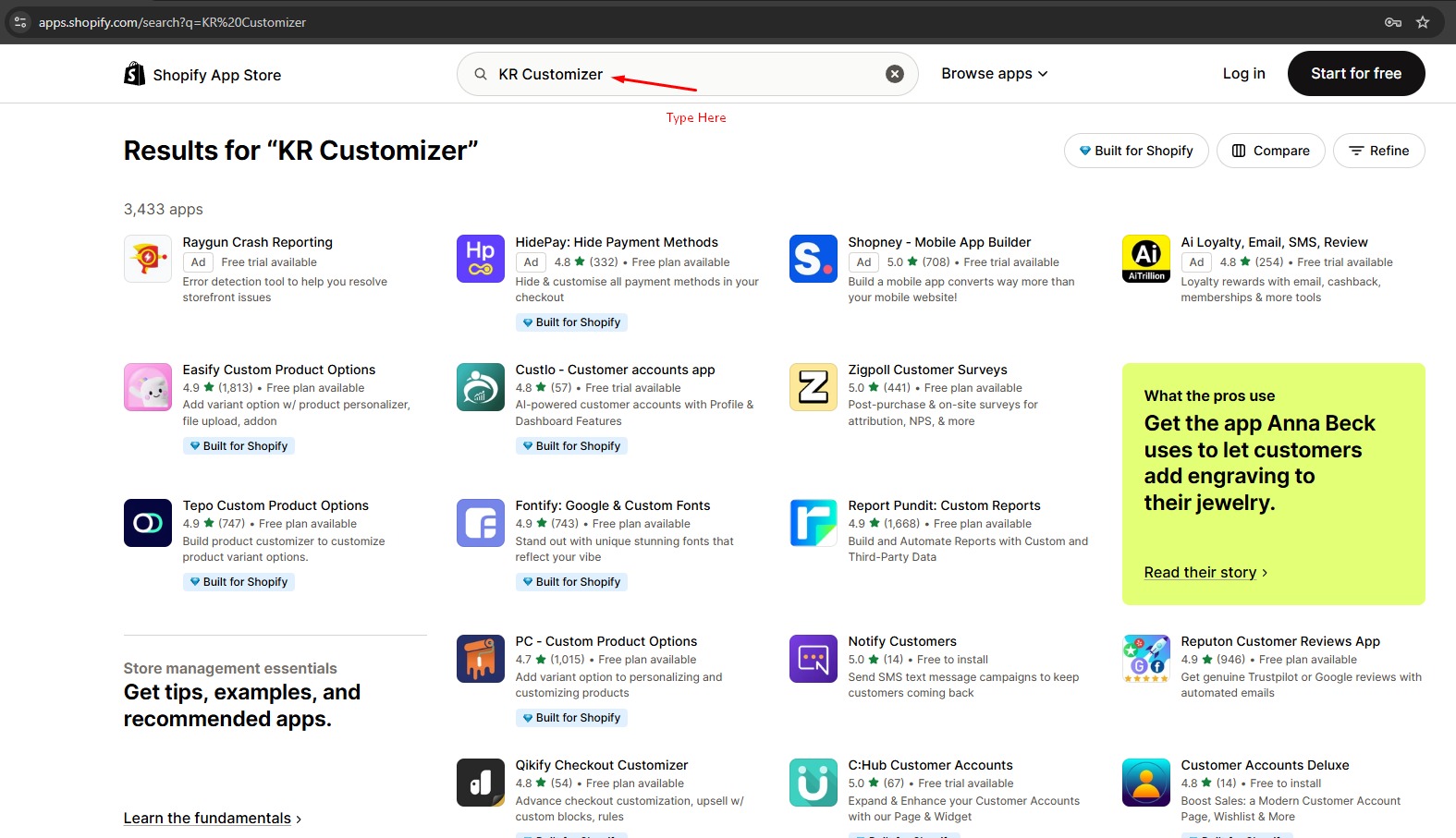 Product Page Example